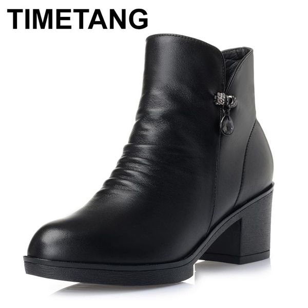 timetang 2020 autumn winter shoes women ankle boots 100% genuine leather thick high heel warm cowhide woman boots large size, Black
timetang 2020 autumn winter shoes women ankle boots 100% genuine leather thick high heel warm cowhide woman boots large size, Black