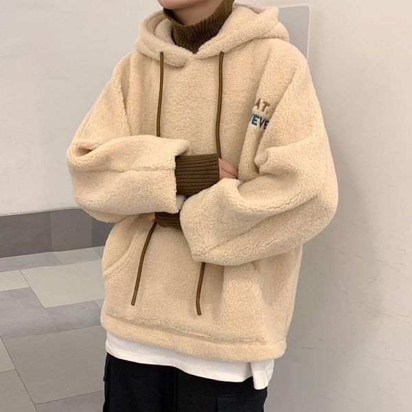 men's hoodies & sweatshirts fashion hoodie men casual fleece thick winter embroidered loose lamb wool oversized japanese streetwear, Black
men's hoodies & sweatshirts fashion hoodie men casual fleece thick winter embroidered loose lamb wool oversized japanese streetwear, Black
