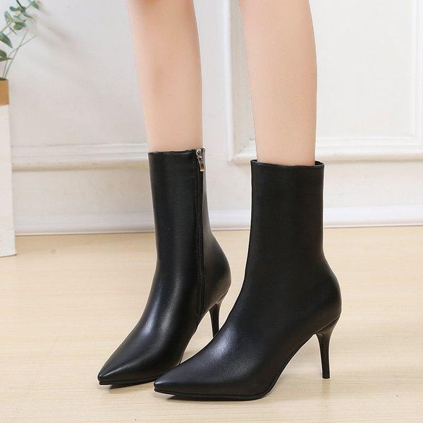 winter fashion pu leather boots women pointed toe thin high heels ankle boots woman zip black red shoes nice autumn
winter fashion pu leather boots women pointed toe thin high heels ankle boots woman zip black red shoes nice autumn