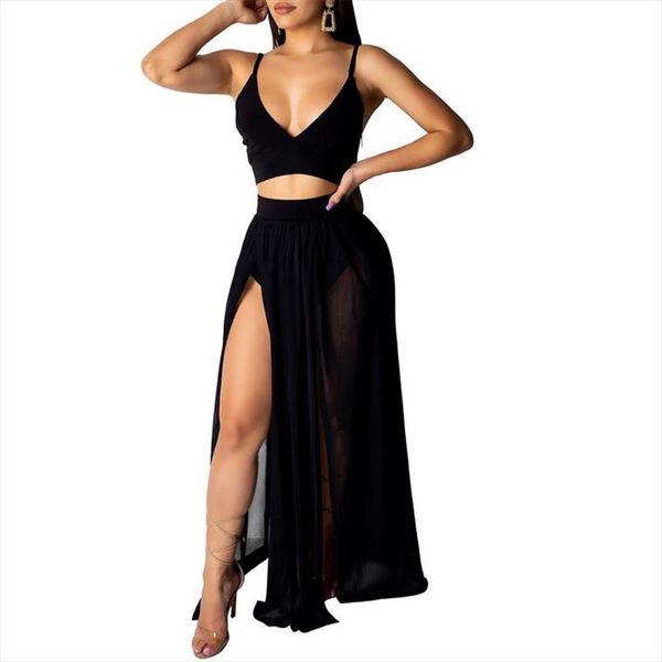 women dress 2019 summer beach deep v party dress maxi long skirt crop two piece set club party wear beach sunsuit, Gray
women dress 2019 summer beach deep v party dress maxi long skirt crop two piece set club party wear beach sunsuit, Gray