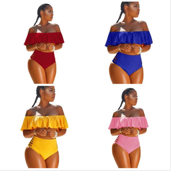 women swimwear off shoulder crop tees + shorts two-piece clothing suit fashion swimsuit casual swimming sets hh12711, White
