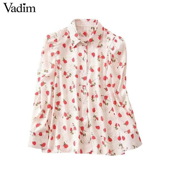 vadim women sweet floral print blouse long sleeve turn down colllar shirt female causal cute fashion blusas lb357 y200402, White
vadim women sweet floral print blouse long sleeve turn down colllar shirt female causal cute fashion blusas lb357 y200402, White