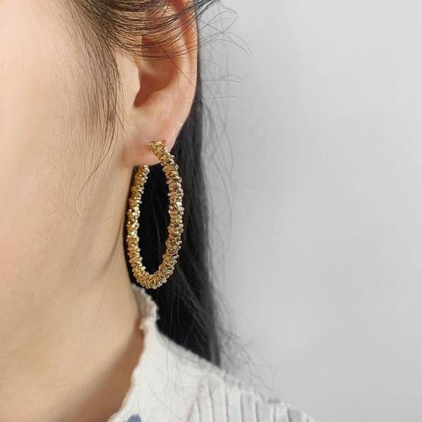 hoop & huggie dvacaman irregular gold color big circle earrings for women 2021 hand-woven maxi chain jewelry gifts wholesale, Golden;silver
hoop & huggie dvacaman irregular gold color big circle earrings for women 2021 hand-woven maxi chain jewelry gifts wholesale, Golden;silver
