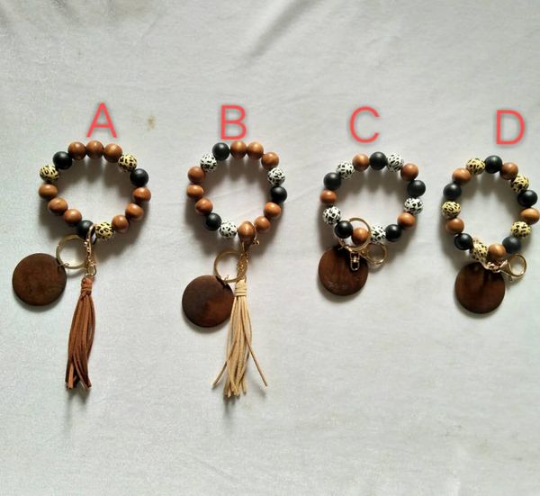 foreign trade personalized keychain blank wooden pendant leopard pattern bead tassel bracelet, Silver
foreign trade personalized keychain blank wooden pendant leopard pattern bead tassel bracelet, Silver