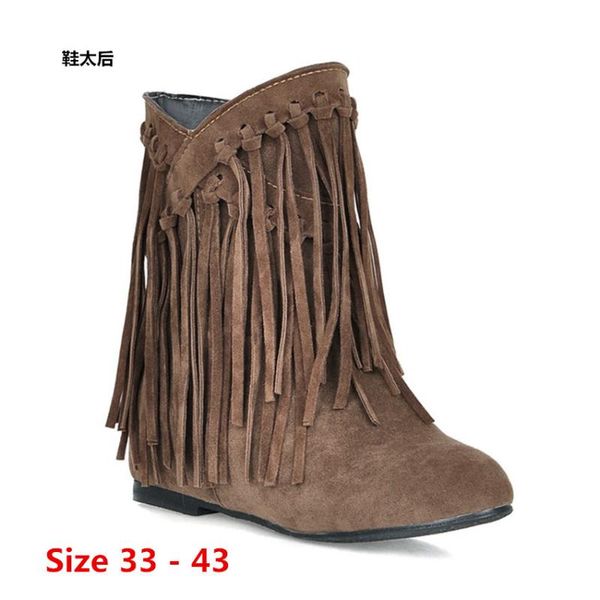 martin mid calf boots height increasing wedges women spring autumn high heel shoes short boots woman small big size 33 - 43, Black
martin mid calf boots height increasing wedges women spring autumn high heel shoes short boots woman small big size 33 - 43, Black