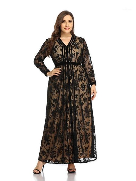 2020 abaya summer autumn womens dresses large plus size fashion elegant v neck mesh sashes ramadan decoration maxi party dress1, Black;gray
2020 abaya summer autumn womens dresses large plus size fashion elegant v neck mesh sashes ramadan decoration maxi party dress1, Black;gray