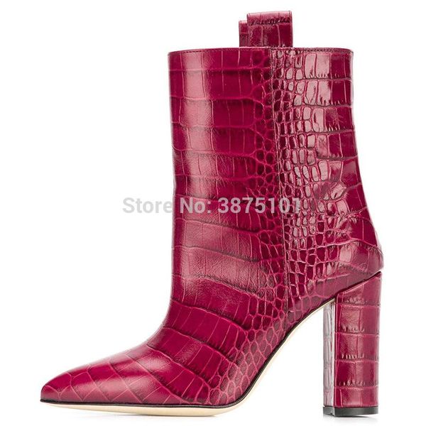 autumn pu leather ankle boots red pointed toe women boots 10cm chunky heels ankle for women pumps shoes woman booties, Black
autumn pu leather ankle boots red pointed toe women boots 10cm chunky heels ankle for women pumps shoes woman booties, Black
