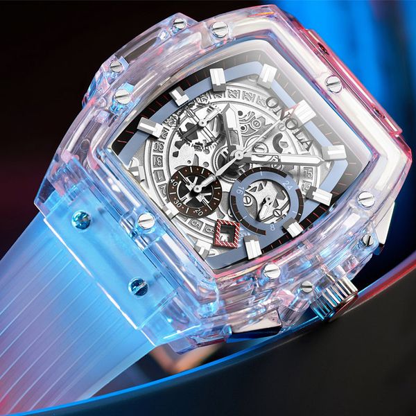 fashion foreign trade new transparent case multi-functional luminous mens watch womens popular net red watch mens wristwatches, Slivery;brown
fashion foreign trade new transparent case multi-functional luminous mens watch womens popular net red watch mens wristwatches, Slivery;brown