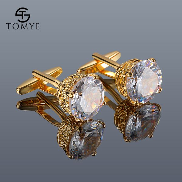 cufflinks for men tomye xk20s008 luxury zircon golden shirt cuff links 201120, Silver
cufflinks for men tomye xk20s008 luxury zircon golden shirt cuff links 201120, Silver