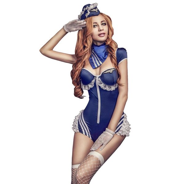 2020 white blue flight service bodysuit uniform cosplay costume airline stewardess 5 pieces lingerie with hat gloves scarf, Black;white
2020 white blue flight service bodysuit uniform cosplay costume airline stewardess 5 pieces lingerie with hat gloves scarf, Black;white