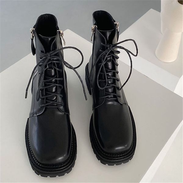 2020 inverno mulheres martin primavera marrom preto salto baixo dedo do p quadrado rendas at botas tornozelo plana sapatos de cel7, Black
2020 inverno mulheres martin primavera marrom preto salto baixo dedo do p quadrado rendas at botas tornozelo plana sapatos de cel7, Black