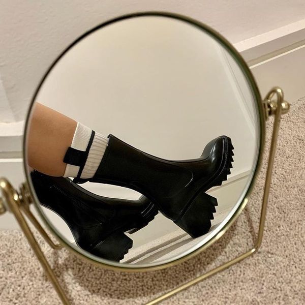 boots 2021 spring women's thick-soled short square toe thick heel fashion women gothic shoes, Black
boots 2021 spring women's thick-soled short square toe thick heel fashion women gothic shoes, Black
