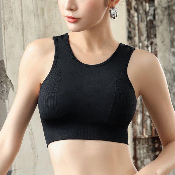 rimless sports bra solid color vest style breathable hollow beauty back shockproof for yoga running newest, White;black
rimless sports bra solid color vest style breathable hollow beauty back shockproof for yoga running newest, White;black
