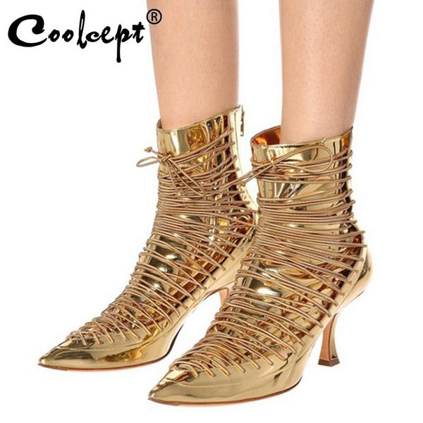 coolcept woman high heel boots real leather pointed toe ankle boots women fashion winter shoes woman size 34-43, Black
coolcept woman high heel boots real leather pointed toe ankle boots women fashion winter shoes woman size 34-43, Black