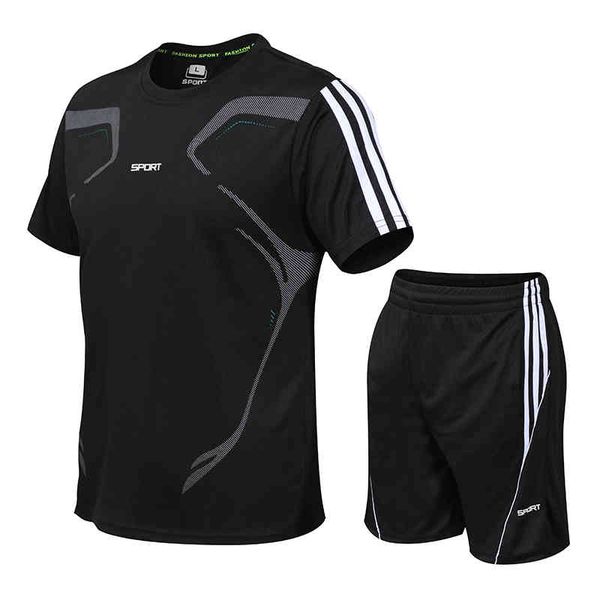 summer sport suit plus size running set dry fit fitness gym t shirt short sleeve + shorts men clothing, Gray
summer sport suit plus size running set dry fit fitness gym t shirt short sleeve + shorts men clothing, Gray
