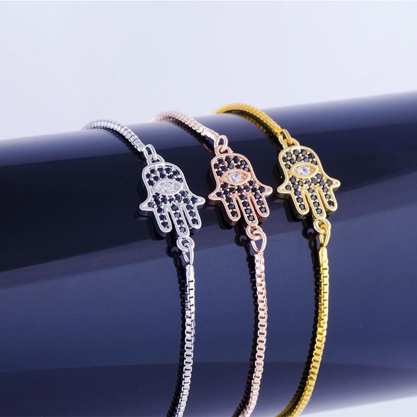 charm bracelets 2021 design jewelry black zircon hamsa fatima hand greek evil eye connector charms with gold chains women fashion, Golden;silver
charm bracelets 2021 design jewelry black zircon hamsa fatima hand greek evil eye connector charms with gold chains women fashion, Golden;silver