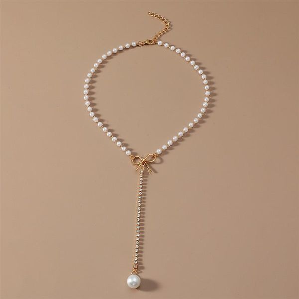 chokers imitation pearl beads pendant necklace for women girls crystal bow decoration choker fashion jewelry gifts, Golden;silver
chokers imitation pearl beads pendant necklace for women girls crystal bow decoration choker fashion jewelry gifts, Golden;silver