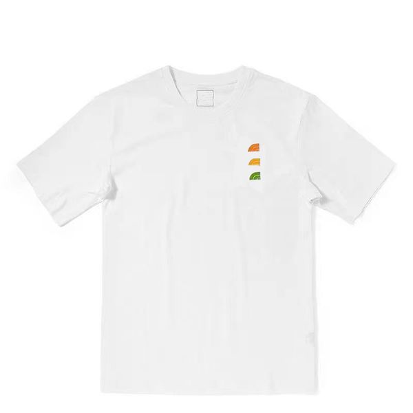 superior quality t shirt 2022 new pure cotton 3d luxury men's wear summer round neck embroidery craft men's and women's t-shi, White
