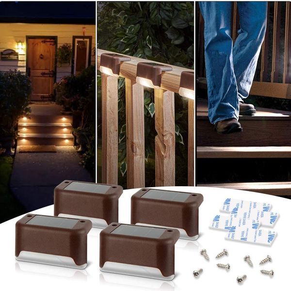 4pcs stairs fence led lamp outdoor pathway patio ip65 waterproof warm white bright durable abs solar deck light yard garden
4pcs stairs fence led lamp outdoor pathway patio ip65 waterproof warm white bright durable abs solar deck light yard garden