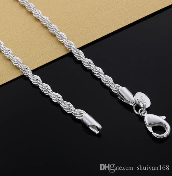 plated 4mm rope 925 twist sterling chain silver for women men wedding party bracelet european charms bracelets fit muranjzyx, Black
plated 4mm rope 925 twist sterling chain silver for women men wedding party bracelet european charms bracelets fit muranjzyx, Black