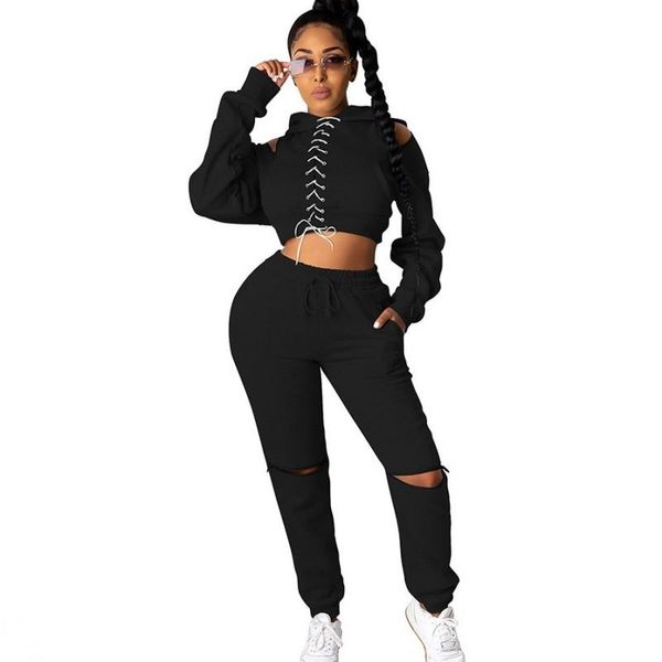 zippers hollow out sport set women hoodies crop and pants 2 piece outfits winter new lace up lounge wear tracksuit set, Gray
zippers hollow out sport set women hoodies crop and pants 2 piece outfits winter new lace up lounge wear tracksuit set, Gray