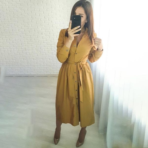 casual dresses autumn cotton long sleeve dress women yellow pure color clothes fashion loose ladies female spring vestidos 2021, Black;gray
casual dresses autumn cotton long sleeve dress women yellow pure color clothes fashion loose ladies female spring vestidos 2021, Black;gray