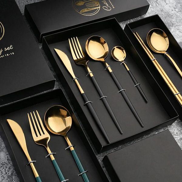 4/6sets tablewellware cutlery set tableware set stainless steel cutlery box gold forks knives spoons kitchen dinnerware
4/6sets tablewellware cutlery set tableware set stainless steel cutlery box gold forks knives spoons kitchen dinnerware