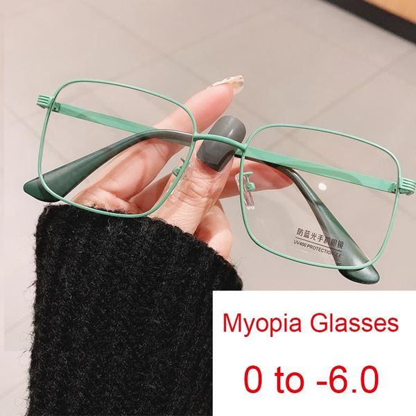 sunglasses young fashion spearmint green square glasses frame anti blue light myopia clear lens eyeglasses 0 to -6.0, White;black
sunglasses young fashion spearmint green square glasses frame anti blue light myopia clear lens eyeglasses 0 to -6.0, White;black