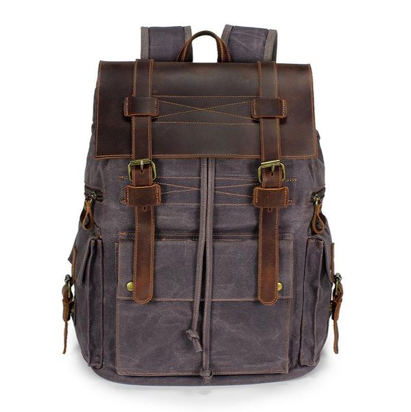 outdoor classic waterproof canvas rucksacks backpack leather men women backpack travel bag large waxed teenagers laptop
outdoor classic waterproof canvas rucksacks backpack leather men women backpack travel bag large waxed teenagers laptop