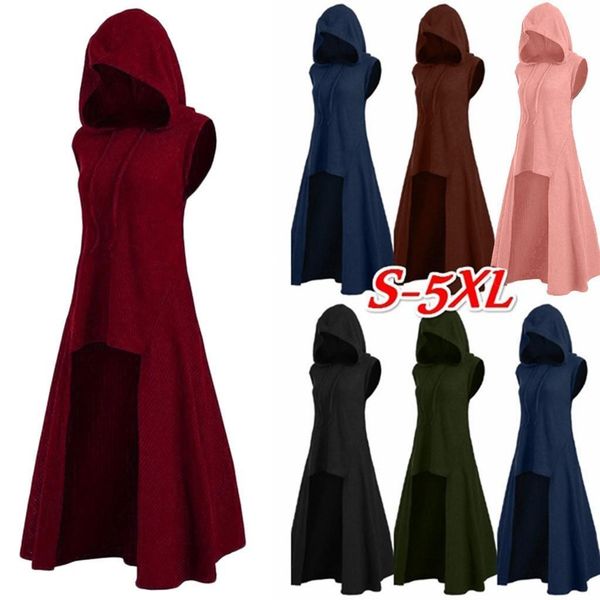 womens hoodies long sleeve winter warm jacket women fashion vintage sleeveless asymmetrical cosplay knitted solid hooded coat, Black;brown
womens hoodies long sleeve winter warm jacket women fashion vintage sleeveless asymmetrical cosplay knitted solid hooded coat, Black;brown