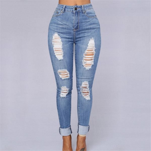 wholesale- retro hole design loose jeans woman high waist women's denim pants new fashion full length trousers for women pencil pants, Blue
wholesale- retro hole design loose jeans woman high waist women's denim pants new fashion full length trousers for women pencil pants, Blue
