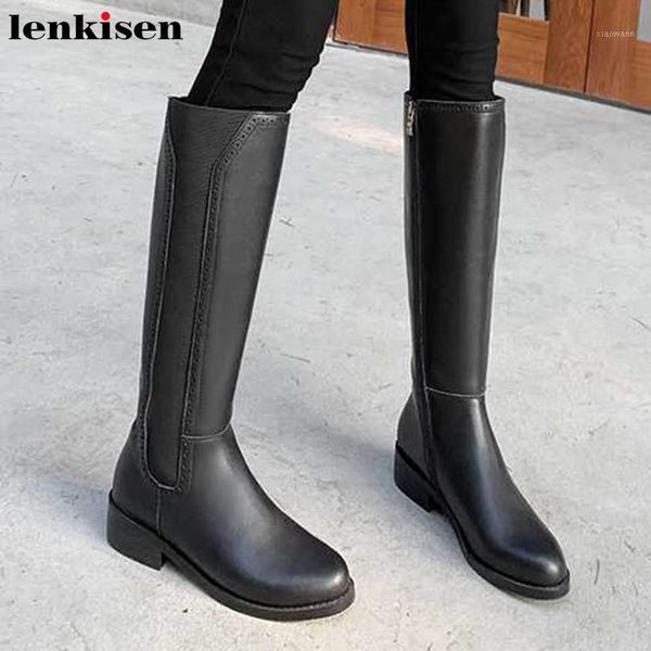 lenkisen fashion european style genuine leather knight boots buckle straps zip square toe high heels women knee high boots l181, Black
lenkisen fashion european style genuine leather knight boots buckle straps zip square toe high heels women knee high boots l181, Black
