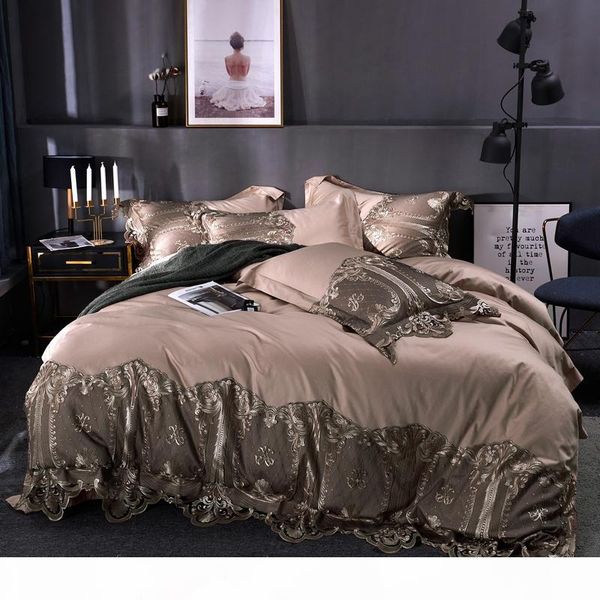 gray new luxury egyptian cotton king 4pcs brown green purple bedding set lace duvet cover bed sheet pillowcases
gray new luxury egyptian cotton king 4pcs brown green purple bedding set lace duvet cover bed sheet pillowcases