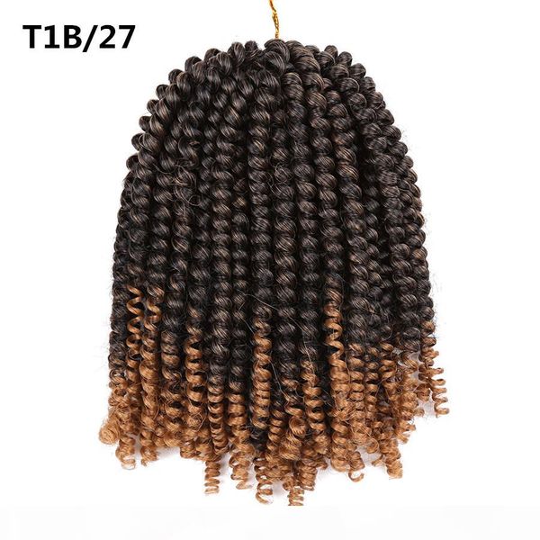 8inch 110g spring twist hair synthetic braiding hair crochet braids crochet hair extensions 30 strands pack, Black
8inch 110g spring twist hair synthetic braiding hair crochet braids crochet hair extensions 30 strands pack, Black
