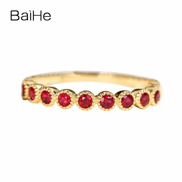 cluster rings baihe solid 14k yellow gold 0.35ct-0.40ct round natural rubys wedding band women trendy fine jewelry gift beautiful ruby ring, Golden;silver
cluster rings baihe solid 14k yellow gold 0.35ct-0.40ct round natural rubys wedding band women trendy fine jewelry gift beautiful ruby ring, Golden;silver