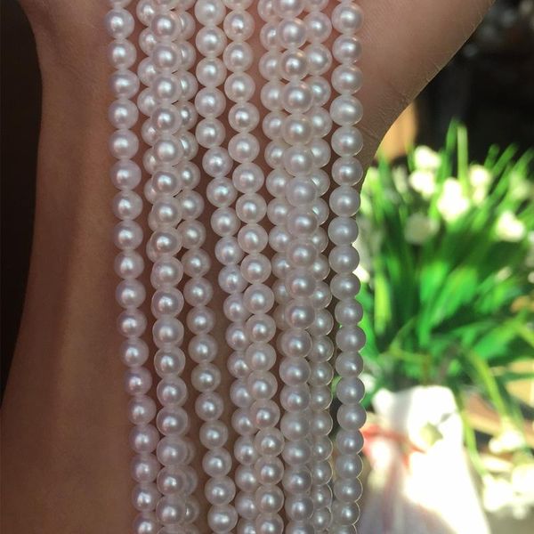 chains pearl necklace round shape with size 4-4.5mm perfect luster for jewelry diy loose strands, Silver
chains pearl necklace round shape with size 4-4.5mm perfect luster for jewelry diy loose strands, Silver