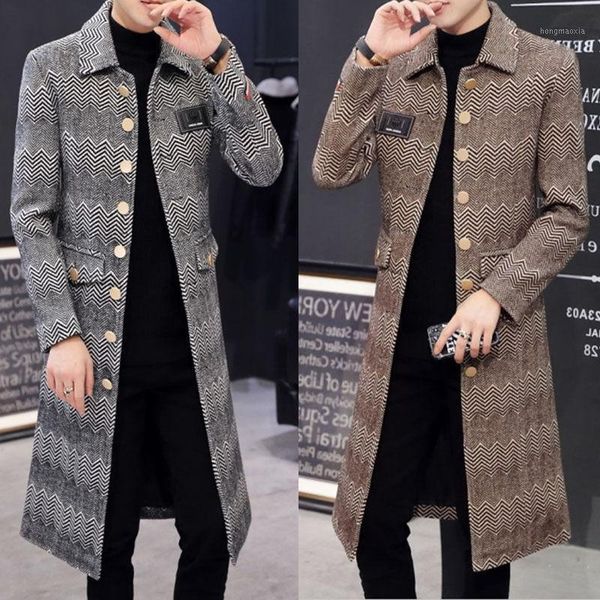 new coat men's windbreaker mid-length slim fit handsome autumn and winter over-the-knee woolen coat1, Black
new coat men's windbreaker mid-length slim fit handsome autumn and winter over-the-knee woolen coat1, Black