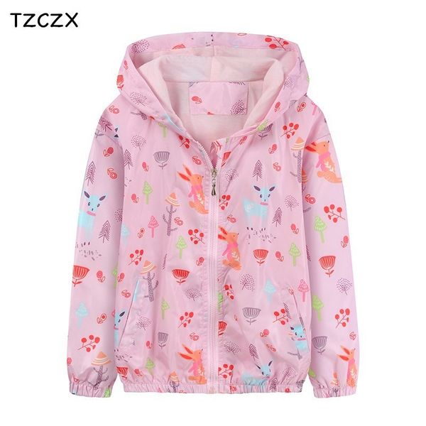 double layer girl's jackets printing cartoon pattern kids outerwear cotton lining thin style children coats clothing lj201130, Blue;gray
double layer girl's jackets printing cartoon pattern kids outerwear cotton lining thin style children coats clothing lj201130, Blue;gray