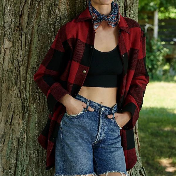 2021 new outono longo xadrez vermelho moda senhoras streetwear boto solto camisa causal feminino chique turn down colarinho wopg, White
2021 new outono longo xadrez vermelho moda senhoras streetwear boto solto camisa causal feminino chique turn down colarinho wopg, White