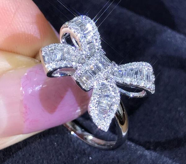 fashion lovely bow design rings for wedding shining crystal luxury ring for women, Silver
fashion lovely bow design rings for wedding shining crystal luxury ring for women, Silver