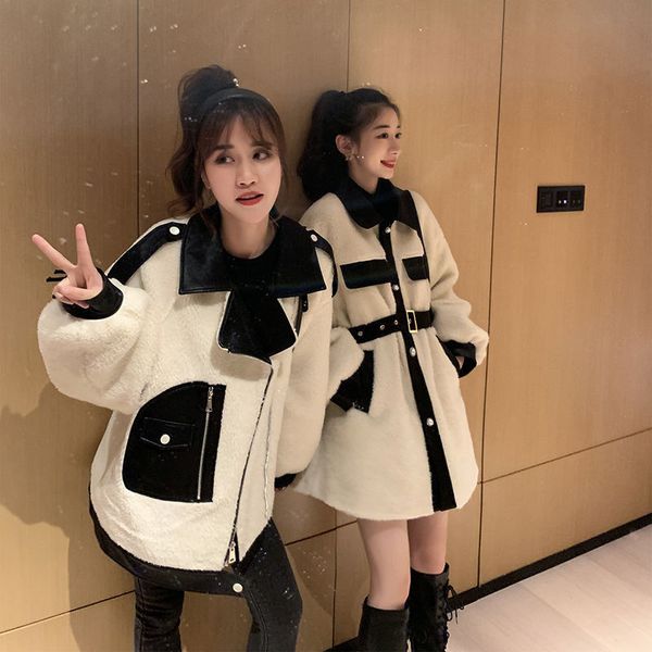 web celebrity lamb wool coat female autumn winter korean version splicing loose and thick temperament joplin coat 40-80kg, Black
web celebrity lamb wool coat female autumn winter korean version splicing loose and thick temperament joplin coat 40-80kg, Black