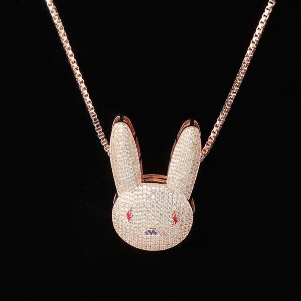 hip hop full diamond cute rabbit pendant necklace gold silver and rose gold lxuury women jewelry
hip hop full diamond cute rabbit pendant necklace gold silver and rose gold lxuury women jewelry