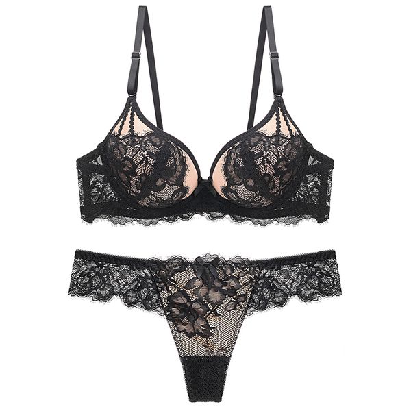 dkert new design lace push up bra and thong set plus size underwear bra set c1211, Black;white
dkert new design lace push up bra and thong set plus size underwear bra set c1211, Black;white