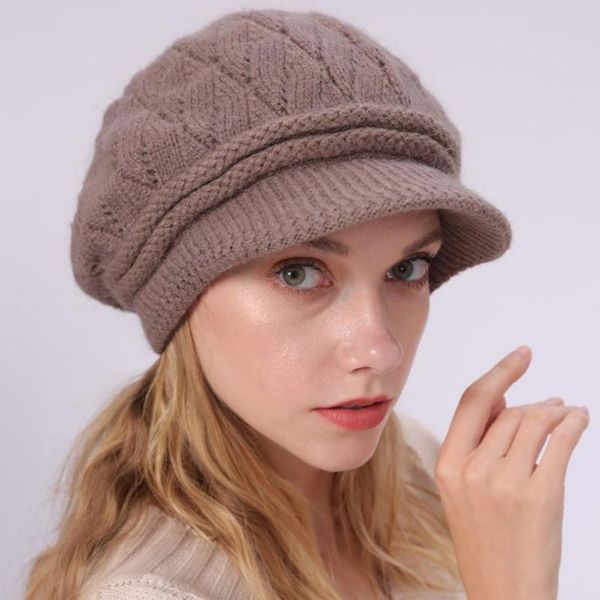berets autumn winter warm beanie knit crochet cap peaked women's european american plush solid beret fashion braided, Blue;gray
berets autumn winter warm beanie knit crochet cap peaked women's european american plush solid beret fashion braided, Blue;gray