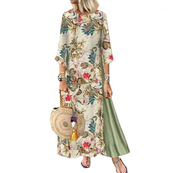 vintage women new autumn floral printed plus size 5xl vestidos dress splicing o neck 3/4 sleeve casual maxi dresses robe female1, Black;gray
vintage women new autumn floral printed plus size 5xl vestidos dress splicing o neck 3/4 sleeve casual maxi dresses robe female1, Black;gray
