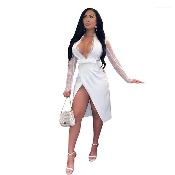 lace dresses fashion casual female clothing womens designer dress deep v neck solid color high waist, Black;gray
lace dresses fashion casual female clothing womens designer dress deep v neck solid color high waist, Black;gray