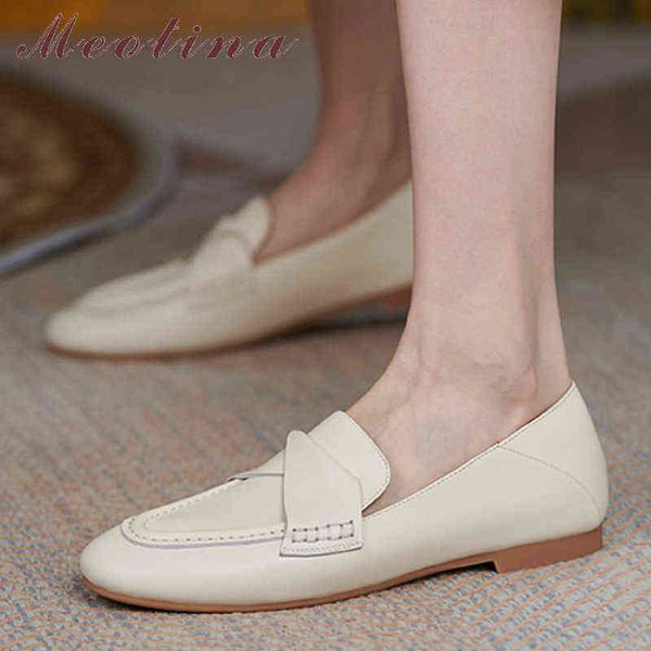 meotina women's flat leather shoes round head casual fashion black and beige spring 2 9
meotina women's flat leather shoes round head casual fashion black and beige spring 2 9