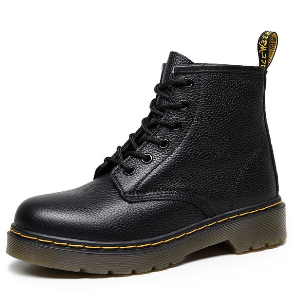 standard martin litchi women's soft upper layer couple short spring british leather boots trend motorcycle 3go6, Black
standard martin litchi women's soft upper layer couple short spring british leather boots trend motorcycle 3go6, Black