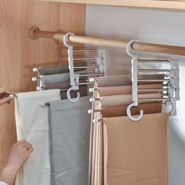 5 in 1 multi-functional rack adjustable pants tie storage shelf closet organizer stainless steel clothes hanger dhb2903
5 in 1 multi-functional rack adjustable pants tie storage shelf closet organizer stainless steel clothes hanger dhb2903