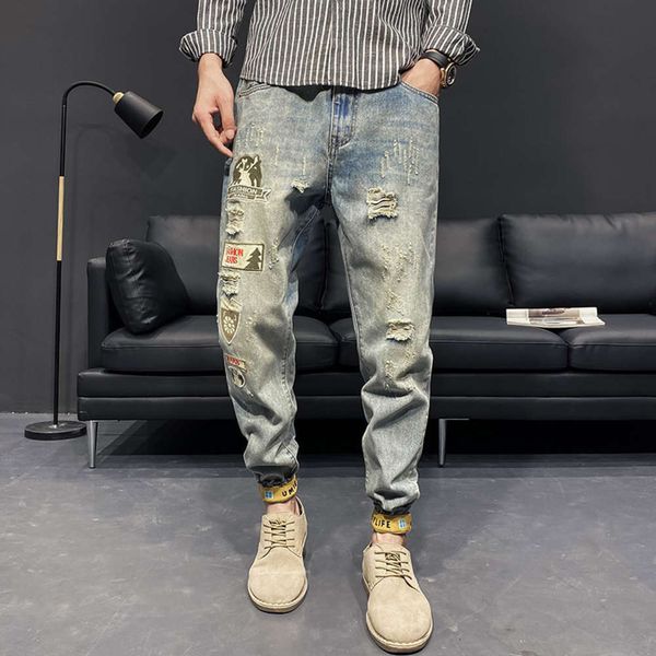 2020 winter plush mens designer jeans for men's fashion wear embroidered loose casual corset pants fake hole harlem leggings, Blue
2020 winter plush mens designer jeans for men's fashion wear embroidered loose casual corset pants fake hole harlem leggings, Blue
